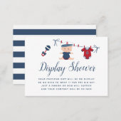 Nautical Boy Baby Shower Display Shower Enclosure Card (Front/Back)