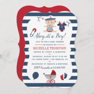 Nautical Boy Baby Shower Invitation
