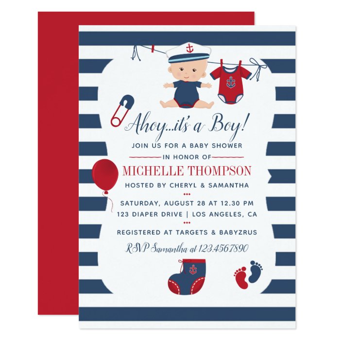 zazzle baby boy shower invitations