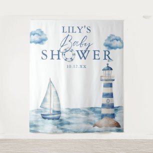 Nautical Boy Baby Shower Photo Backdrop