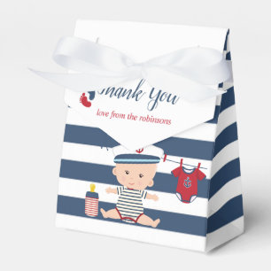 Nautical Boy Baby Shower Thank You Favor Boxes