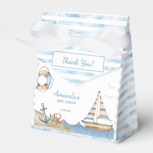 Nautical Boy Baby Shower Thank You Favor Boxes