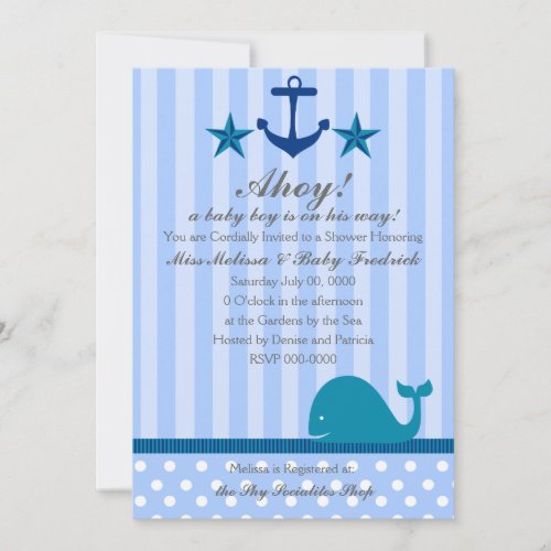 Nautical Boy Custom Announcement