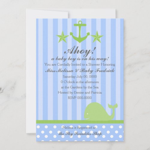 Nautical Boy Custom Invites