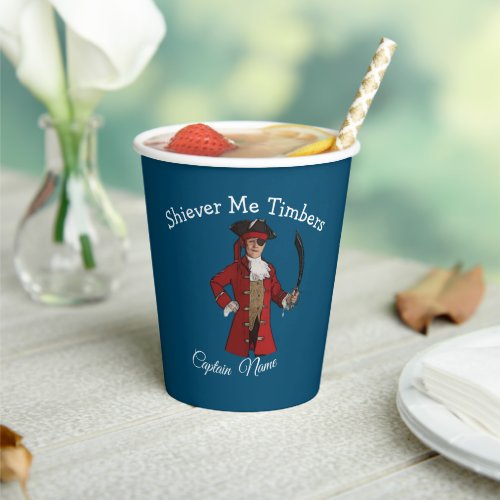 Nautical Boy Pirate  Paper Cups