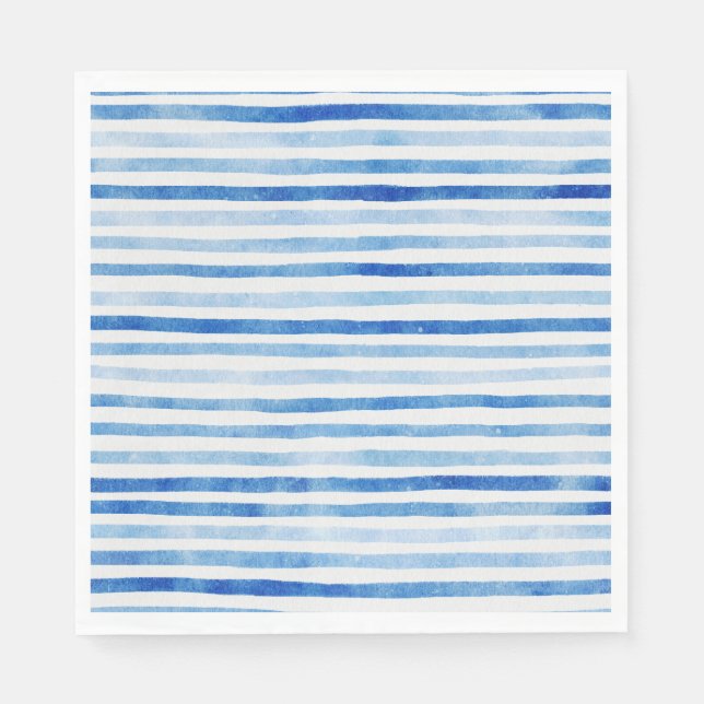 Nautical Boy Sailor Teddy Bears Stripe Baby Shower Napkins (Front)