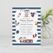Nautical Boy Virtual Baby Shower Invitation (Standing Front)