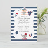 Nautical Boy Virtual Baby Shower Invitation (Standing Front)