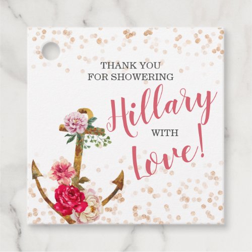 Nautical Bridal shower  Anchor Showerfavors Clas Favor Tags