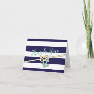 Nautical Bridal Shower/Bachelorette Thank You Note Card