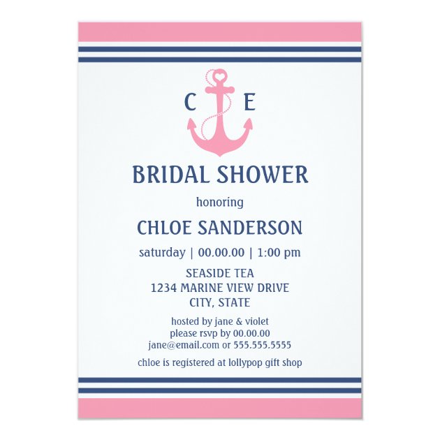 Nautical Bridal Shower Invitation