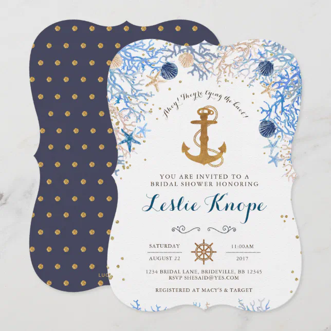 Nautical Bridal Shower Invitation | Zazzle