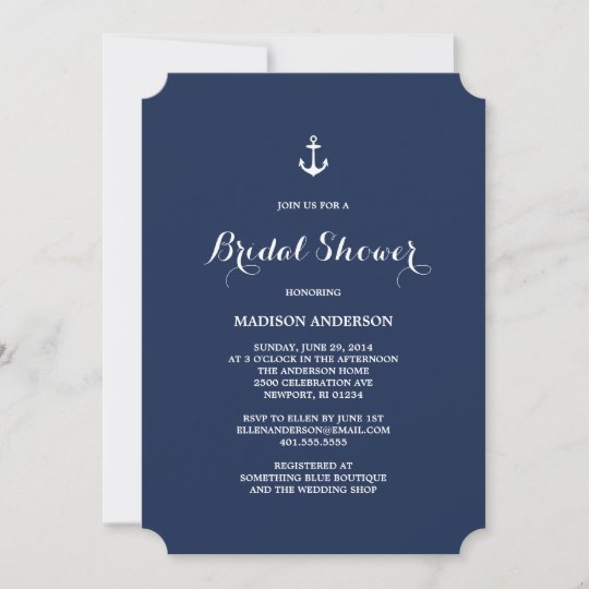 Nautical | Bridal Shower Invitation | Zazzle.com