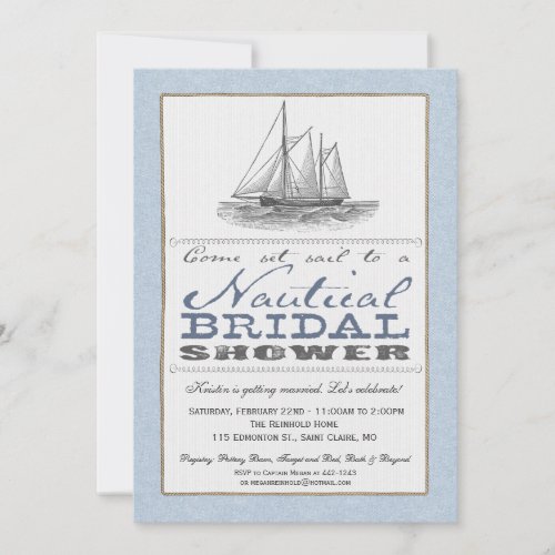 Nautical Bridal Shower Invitation
