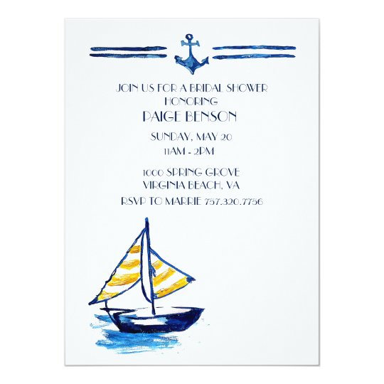 Nautical Bridal Shower Invitation | Zazzle.com