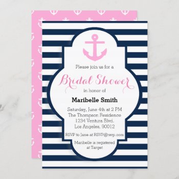 Nautical Bridal Shower Invitation by party_depot at Zazzle