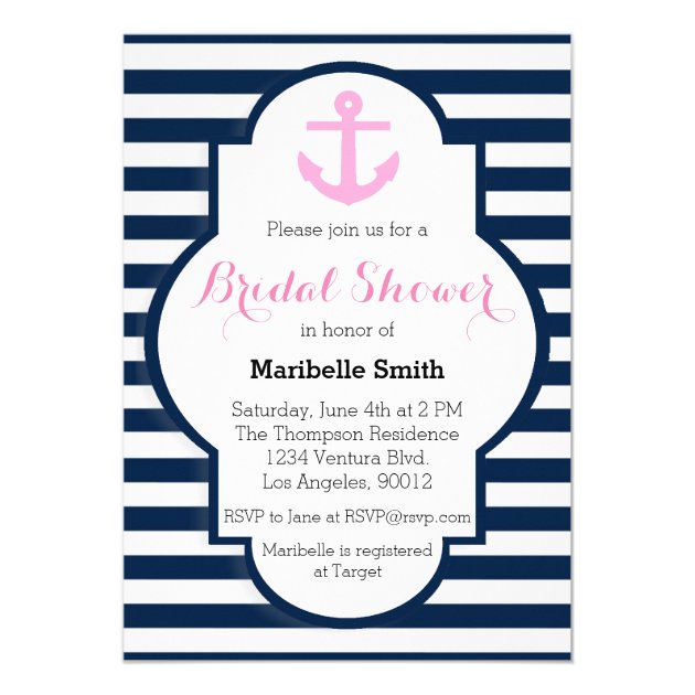 Nautical Bridal Shower Invitation