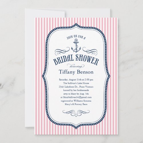 Nautical Bridal Shower Invitations