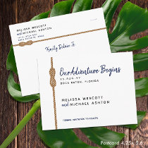 Nautical Budget Adventure Begins 💌 Save The Date Announcement Postcard