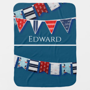 Nautical Bunting Baby Blanket