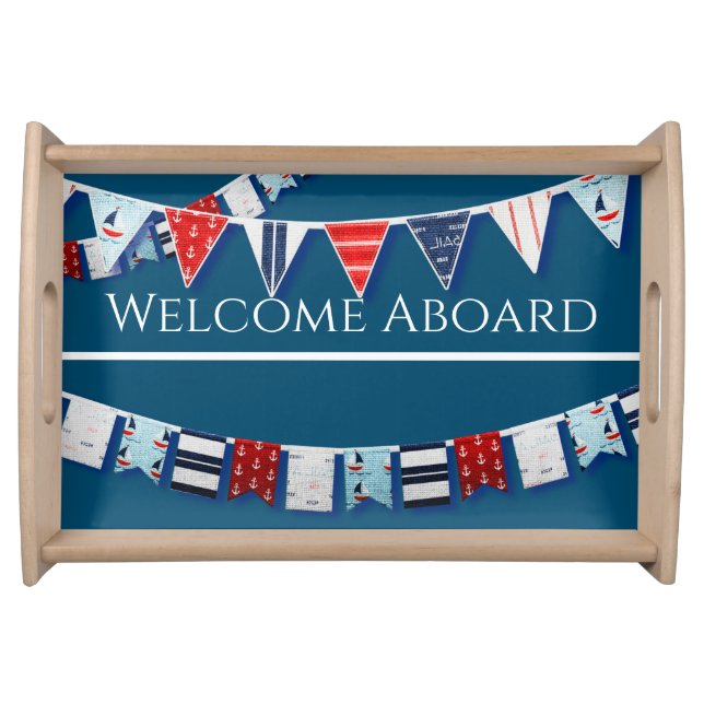 Nautical Bunting Serving Tray (Front)
