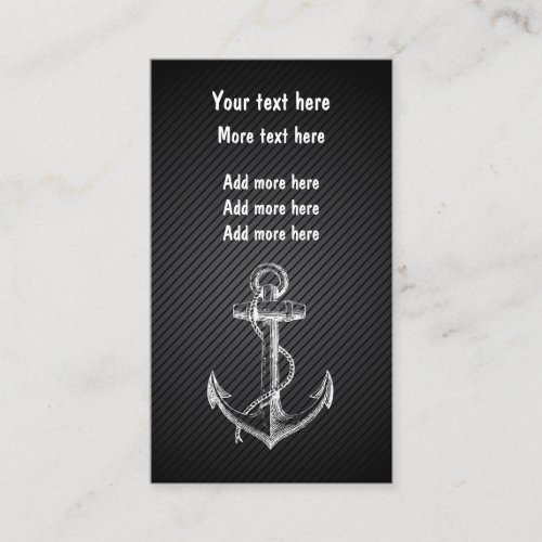 Nautical Business Anchor Theme Business Card