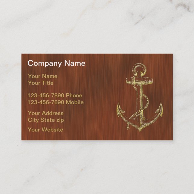 Nautical Business Cards (Front)