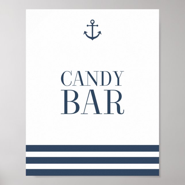 Nautical Candy Bar Wedding Sign (Front)