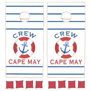 Nautical Cape May Crew Cornhole Set
