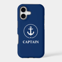 Nautical Captain Anchor Navy Blue
