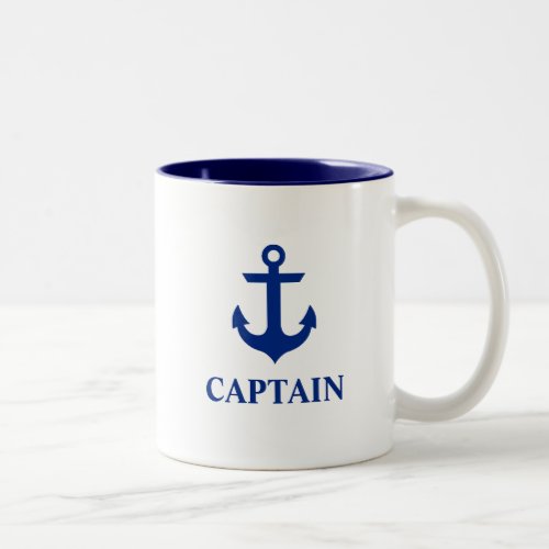 Nautical Captain Anchor Two_Tone Coffee Mug