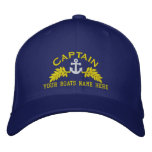 Nautical Captain Boat Anchor Embroidered Baseball Cap at Zazzle