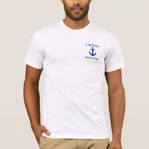 Nautical Captain Boat Name Anchor T-Shirt
