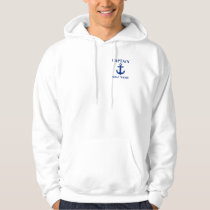 Nautical Captain Boat Name Anchor White Hoodie Nautical Captain Boat Name Anchor White Hoodie