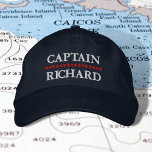 Nautical Captain Your Name Custom Embroidered Hat<br><div class="desc">Introducing the perfect accessory for any nautical enthusiast: the Nautical Captain Your Name Custom Embroidered Hat. Crafted from high-quality materials and designed with a classic blue color scheme, this customized hat is perfect for anyone who loves spending time on the water. Whether you're a captain of a ship, yacht, or...</div>