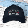 Nautical Captain Your Name Custom Embroidered Hat