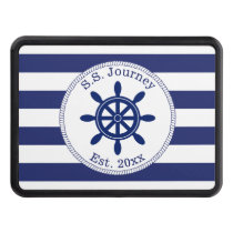 Nautical Captain's Wheel Your Boat Name Hitch Cover