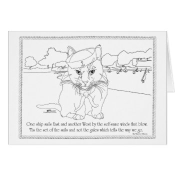 Nautical Cat - Adjusting The Set Of Your Sails by MaggieRossCats at Zazzle