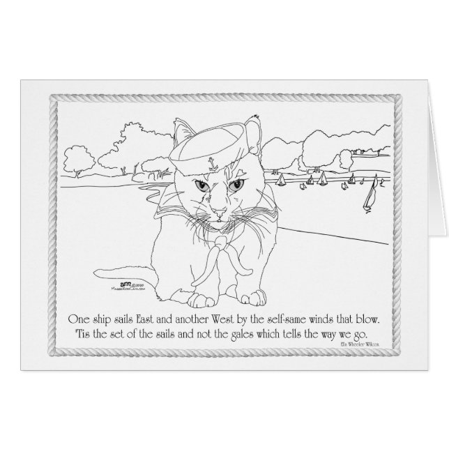 Nautical Cat - Adjusting the Set of Your Sails Cards (Front Horizontal)