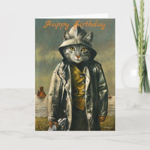 Nautical Cat Birthday Card