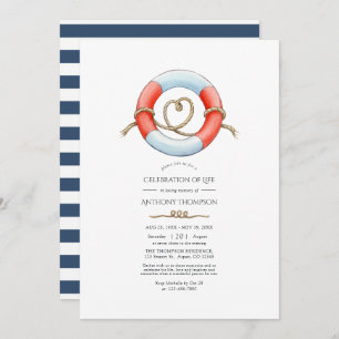 Nautical Celebration of Life Photo Invitation
