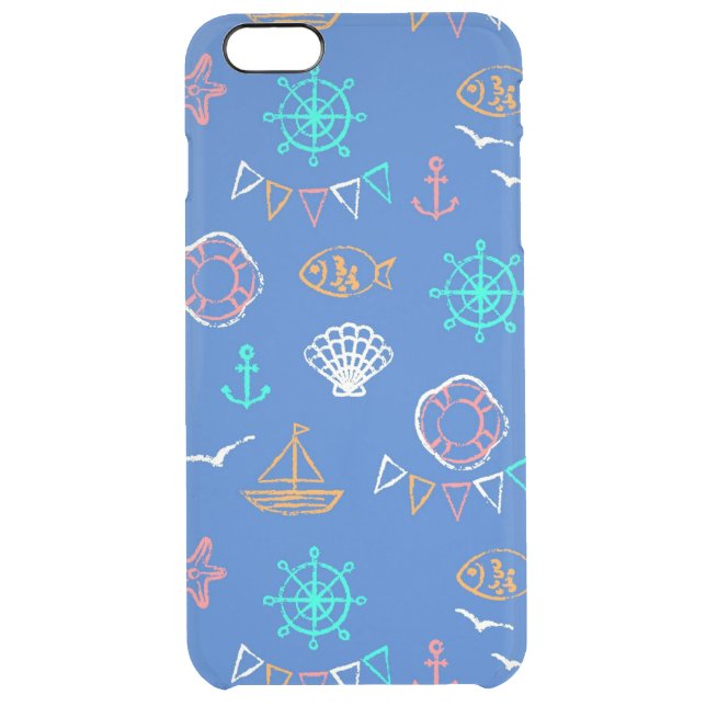 Nautical Chalk Drawing Pattern 1 Uncommon iPhone Case (Back)