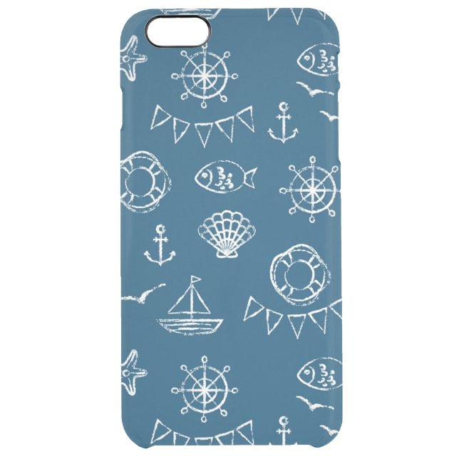 Nautical Chalk Drawing Pattern 2 Uncommon iPhone Case (Back)