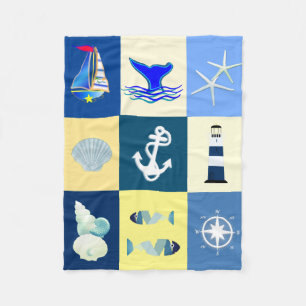 Nautical Charm  Fleece Blanket