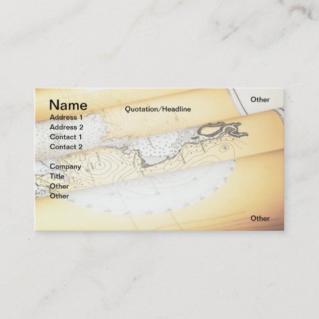 Nautical chart business card (Front)