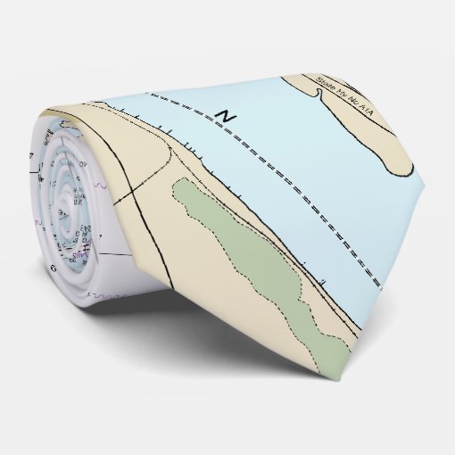 Nautical Chart Fort Pierce Florida Authentic Tie Zazzle