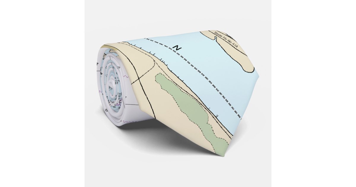 Nautical Chart Fort Pierce Florida Authentic Tie