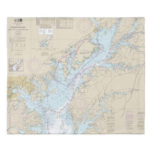 Nautical Chart Latitude Longitude: Baltimore KING Duvet Cover | Zazzle