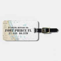 Nautical Chart Latitude Longitude: Fort Pierce FL Luggage Tag