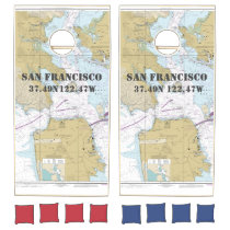 Nautical Chart Latitude Longitude: San Francisco Cornhole Set